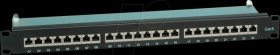 26990353 19" patch panel, 1 U, 24-port, Cat. 5e, grey