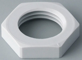 Counter nut, M16 x 1.5, PA, light gray, C2316117