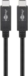 Kabel USB-C™ USB 3.2, 2. generacji, 5A, czarny - Długość kabla 1 m