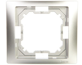 Simon Basic Neos Ramka pojedyncza srebrny matowy BMRC1/43