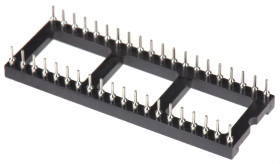 Podstawka DIL 2.54mm Pitch 15.24mm Row Spacing 40-pinowe, Przewlekany Toczony Pin, 5A Winslow