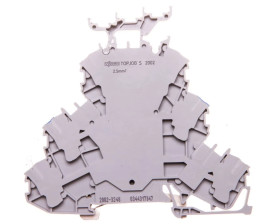 Złączka 3-piętrowa 2,5mm2 ekran/N/L szara TOPJOBS 2002-3248 /50szt./