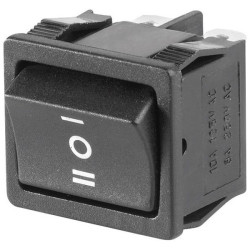 TruComponents 751545 Rocker switch,Panel Mount,On/Off/On,DPDT,Quick Connect