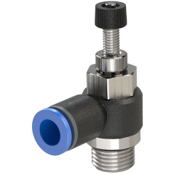 Choke check valve, -0.95-10 bar, 110012