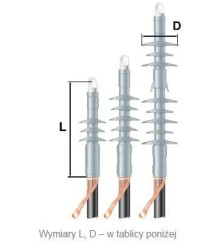 Głowica napowietrzna SN bez końcówek MVTO-5121 - TE Raychem - NASUWANA NA ZIMNO