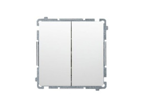 SIMON BASIC Wyłącznik dwuobwodowy zwierny (2 wej. 2 wyj.) przycisk biały BMP2.01/11 KONTAKT SIMON