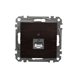 Gniazdo komputerowe RJ45 kat. 6 STP, wenge, efekt drewna, Sedna Design i Elements SDD181461S