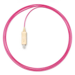 Pigtail światłowodowy MM SC/UPC OM4 bezhalogenowy LSOH magenta 2m NEKU