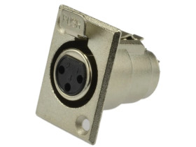 Gniazdo tablicowe panelowe mikrofonowe XLR (3-pin)
