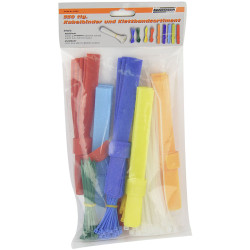 Br&#xFC;der Mannesmann M13060 Cable Tie 100/180/200mm 5 Colours 350 Parts