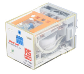 Przekaźnik mocy 12V dc DPDT RS PRO 300W, Wciskane Wciskane