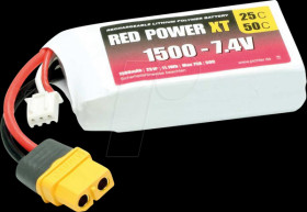 Li-Po battery, 7.4 V, 1500 mAh