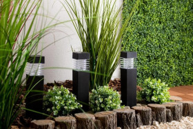Lampa Solarna Ogrodowa LED NARIS Wbijana Słupek 40cm LUMILED