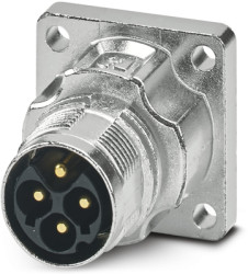 Surface-mounting plug, M17, 4 pole, crimp connection, standard/ONECLICK quick locking system, straight, 1628922