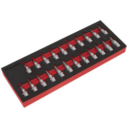 Sealey AK6243 TRX-Star*/Hex/Spline Socket Bit Set 22pc 3/8"Sq Drive