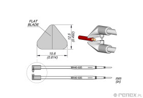 Grot W440025 współpracujący z wysokotemperaturową pęsetą do ściągania izolacji WS440
