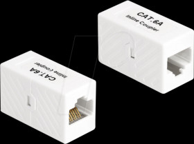 88134 RJ45 coupler, Cat.6a, UTP, white