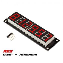 Moduł LED 6 cyfry 7seg decimal point Red TM1637