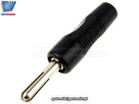 Wtyk banan 4mm czarny