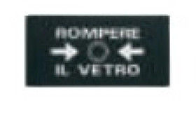 Plakietka do przycisku ppoż. czerwony EC64402 /opak. 10/