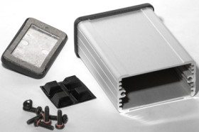 Aluminum RF enclosure, (L x W x H) 80 x 59 x 31 mm, natural, IP54, 1457C802E