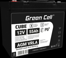 AGM49 Rechargeable lead-fleece battery, AGM, 12 V, 55 Ah