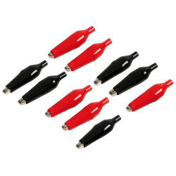 Krokodylki zestaw 10szt. 3,5cm czarne/czerwone
