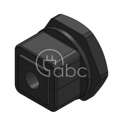 Dławnica kablowa dzielona KVT 32, na 1 moduł KT mały, czarna, 45026