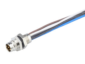 Przemysłowe złącza okrągłe 5-pinowe M8 Montaż gwintowany Wtyczka Molex