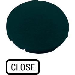 Button plate, flat, with inscription