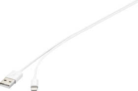 Basetech Kabel USB USB 2.0 Złącze męskie USB-A, Złącze męskie Lightning 1.00 m biały BT1554477