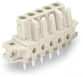 Female connector, 20 pole, pitch 5 mm, straight, light gray, 722-150/031-000