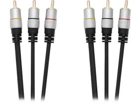 PRZEWOD 3*RCA SILVER 1M