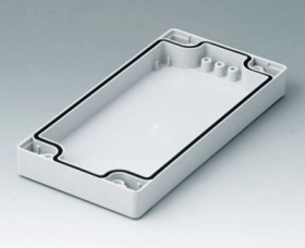 PC enclosure shell, (L x W x H) 160 x 80 x 20 mm, light gray (RAL 7035), C0081602