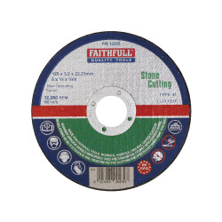 Faithfull FAI1253S Stone Cut Off Disc 125 x 3.2 x 22.23mm
