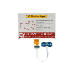 Wyświetlacz e‑Paper 10.2&quot; HAT (G) 960×640, 4 kolory, SPI, z płytką sterującą E‑Ink - Waveshare 31124