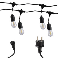 GIRLANDA OGRODOWA LED 10 METRÓW 10 ŻARÓWEK 1W E27 2700K