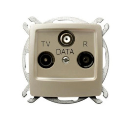 KARO Gniazdo antenowe RTV DATA ecru perłowy GPA-SD/m/42
