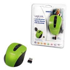 Bezprzewodowa mysz optyczna 2.4Ghz zielona - Logilink