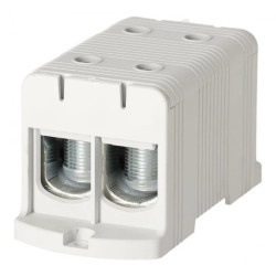 Blok rozdzielczy odgałęźny 2-polowy Al/Cu 35-240mm2 (max. 240mm2) na szynę TH35 szary FJ-E240/2 HEDO