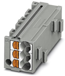 Shunting honeycomb, push-in connection, 0.14-2.5 mm², 1 pole, 17.5 A, 6 kV, gray, 3270301