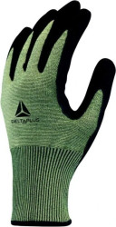RĘKAWICE DZIANE Z WŁÓKNA WYSOKIEJ JAKOŚCI XTREM CUT, POWLEKANE PIANKĄ NITRYLOWĄ/TPU, ŚCIEG 18, ZIELONO-CZARNE, VECUTA901VE08