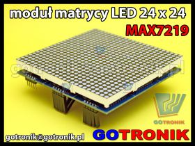 Moduł wyświetlacza matrix 24x24 sterowanego układem MAX7219