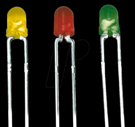 L-934LYD LED, 3 mm, wired, yellow, 3.2 mcd, 60°