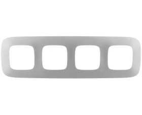 VALENA ALLURE Ramka poczwórna aluminium 754394