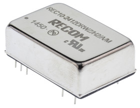 Przetwornica DC-DC, 10W, Uwe 9 → 36 V DC, Uwy ±12V dc, Iwy ±416mA, Recom
