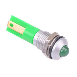 Q8P9GXXG28E Green Prominent 8mm 28VDC LED Panel Indicator IP67 APEM
