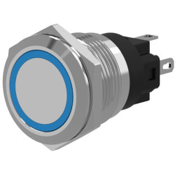 EAO 82-6551.1124 EAO Series82 82-6551 1124 Illum Button Mo22 5mm Al Blue 24V