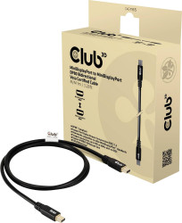 club3D DisplayPort kabel Złącze męskie RJ45 1 m czarny CAC-1165 Kabel DisplayPort
