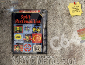 Vintage Looking Split Personalities Box Artwork Metal Sign [680]